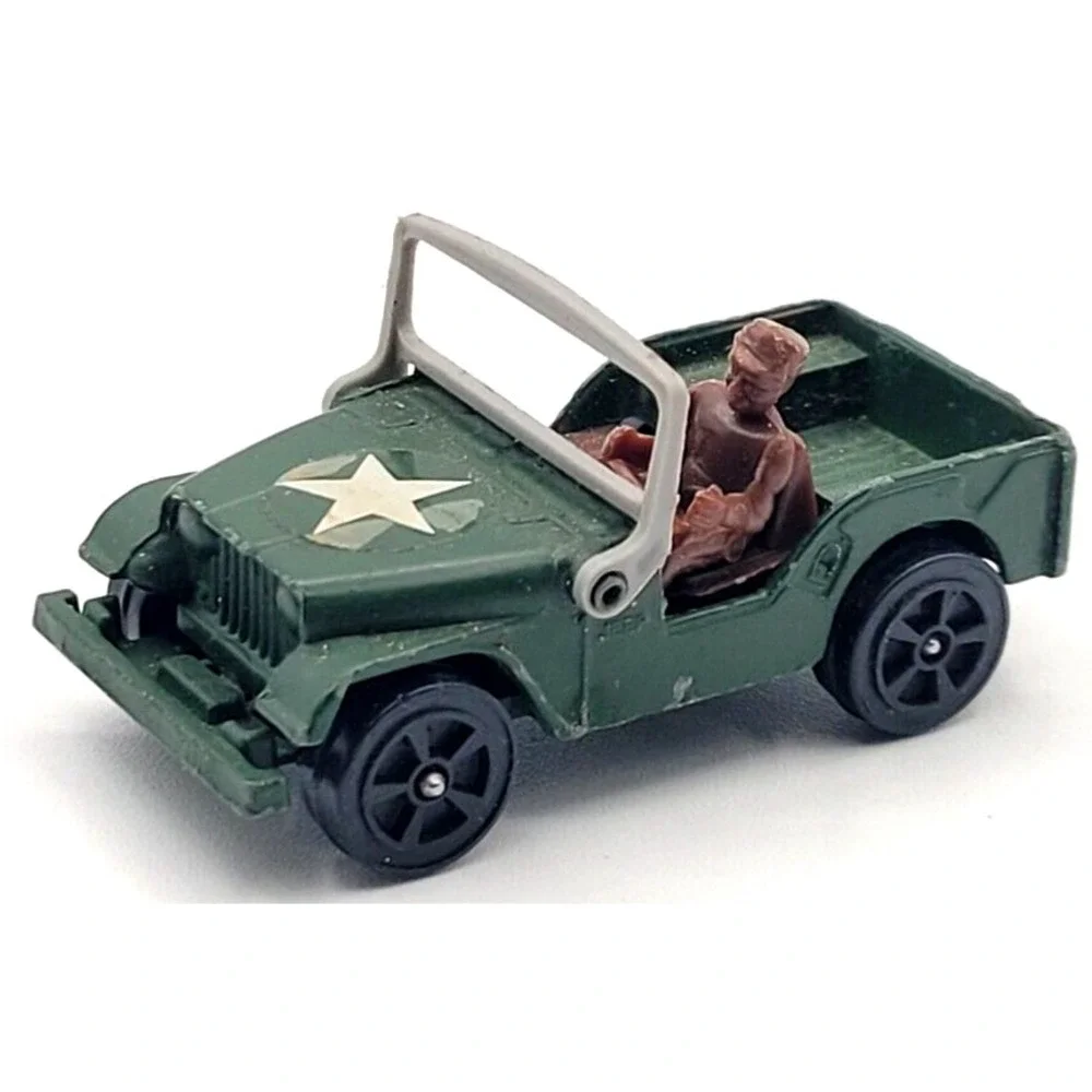 1976 CORGI JUNIORS MILITARY WHIZZWHEELS WILLYS JEEP 1:64 GREAT‎ BRITAIN